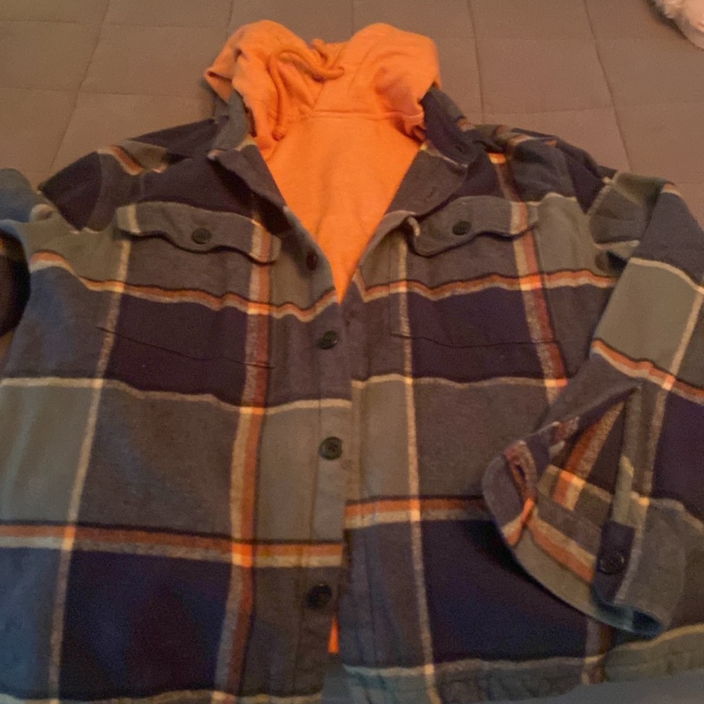 Mens large Abercrombie shirt Jacket and medium Hollister sweatshirt